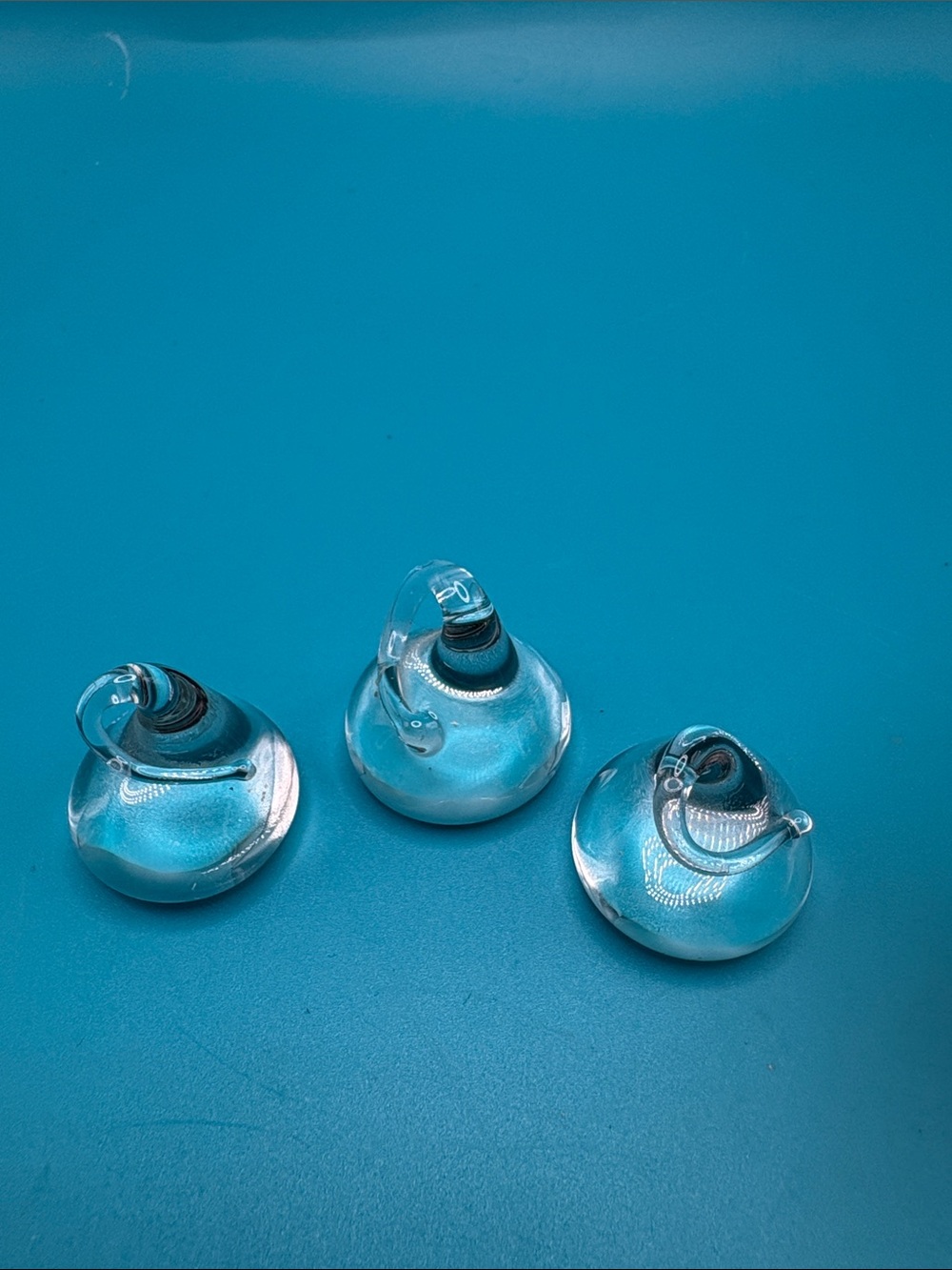 Hulet Glass Chocolate Drops ( Hershey Kisses) signed miniature paperweights